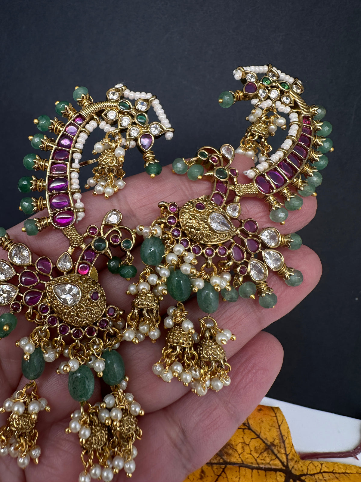 Matte Kemp Jhumka Ear Cuff - 