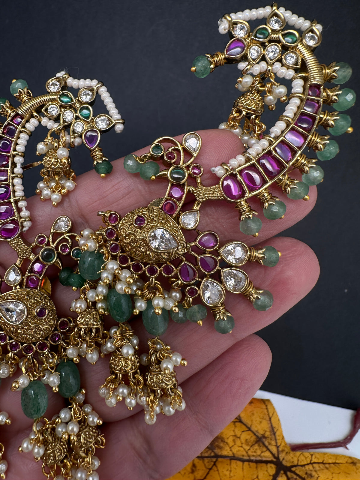 Matte Kemp Jhumka Ear Cuff - 