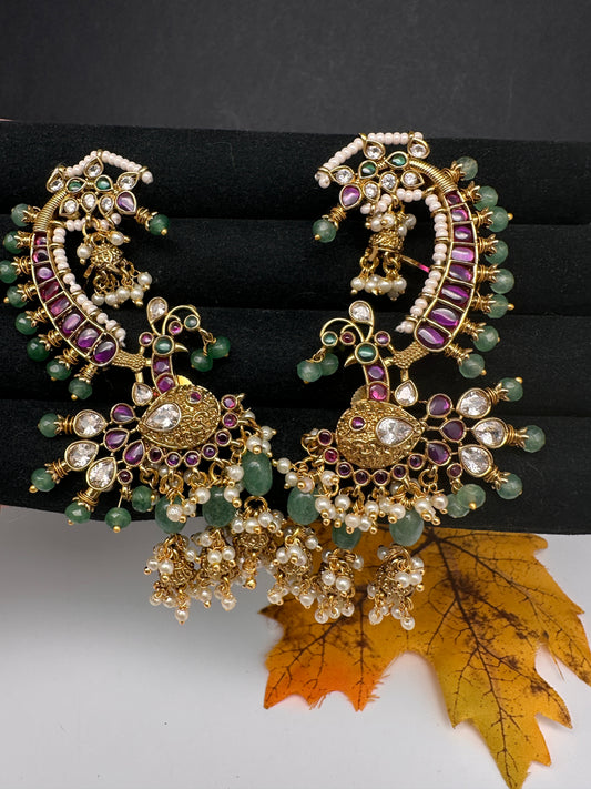 Matte Kemp Jhumka Ear Cuff - 