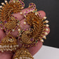 Matte Peacock Jhumka Ear Cuff - 