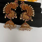 Matte Peacock Jhumka Ear Cuff - 
