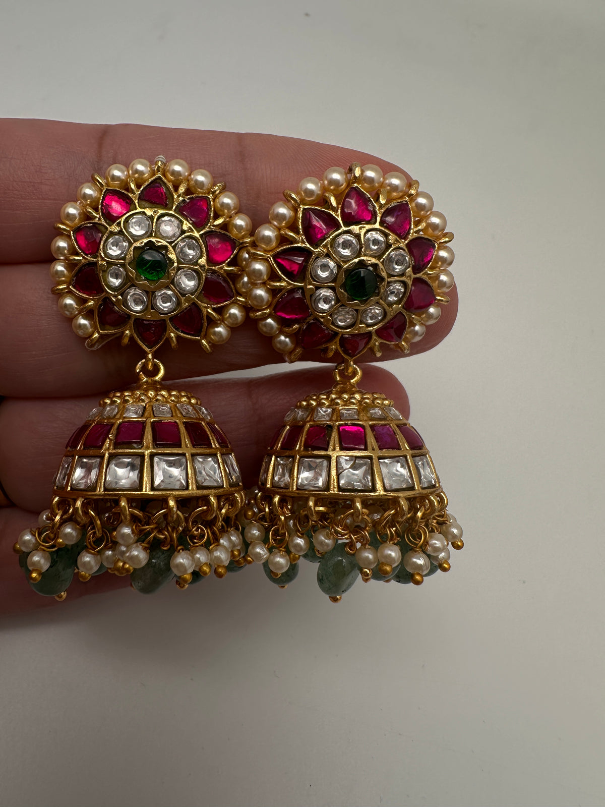 Jadau Kundan Jhumka Earrings - 