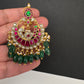 Jadau Kundan Chandbali Earrings - 