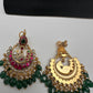Jadau Kundan Chandbali Earrings - 