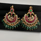 Jadau Kundan Chandbali Earrings - 