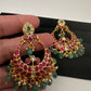 Jadau Kundan Chandbali Earrings - 