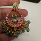 Jadau Kundan Chandbali Earrings - 