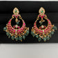 Jadau Kundan Chandbali Earrings - 