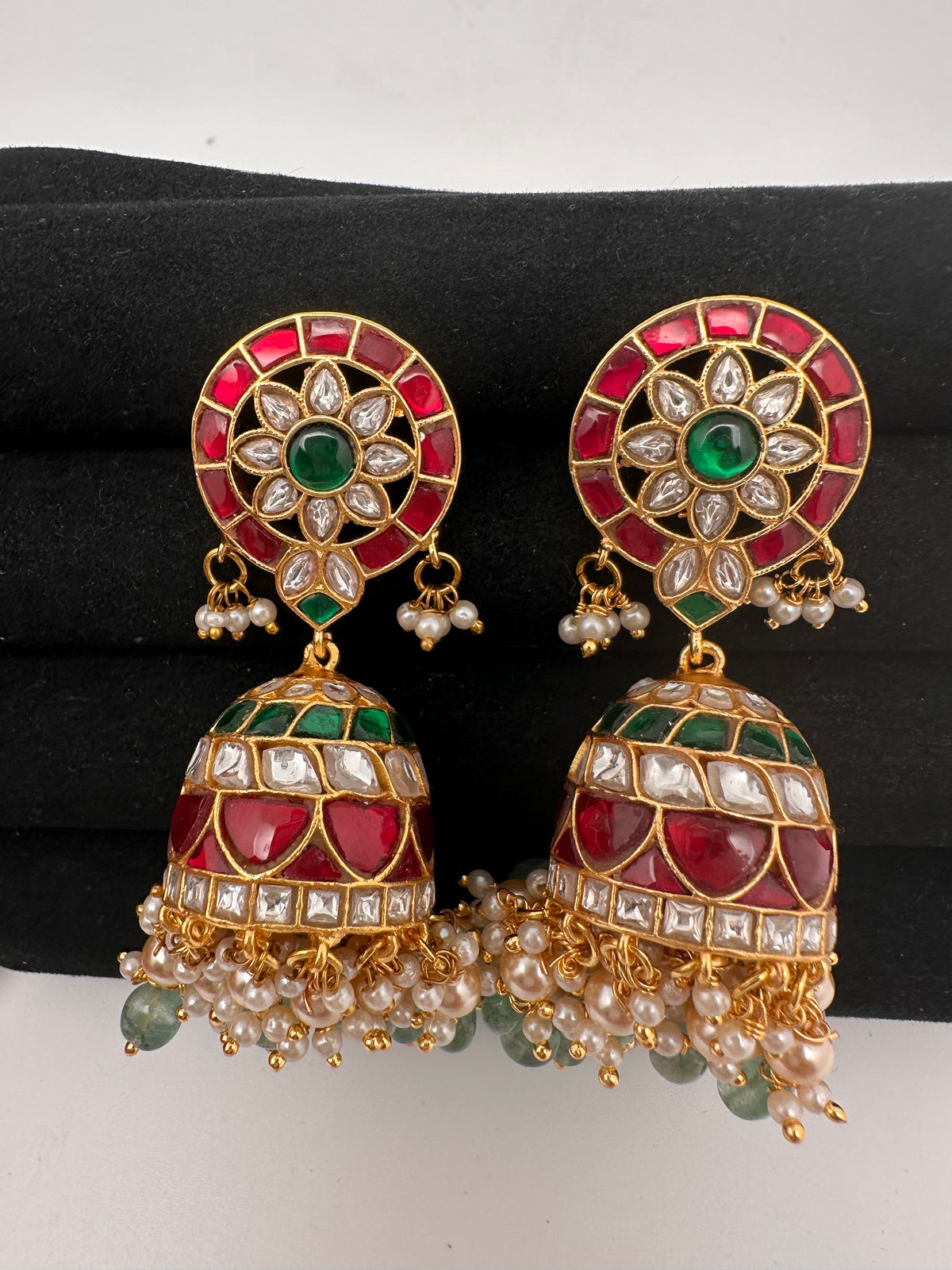 Jadau Kundan Jhumka Earrings - 