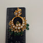 White Jadau Kundan Chandbali Earrings - 