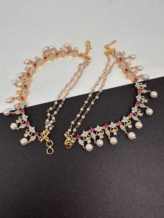 AD Red Stone Earchain