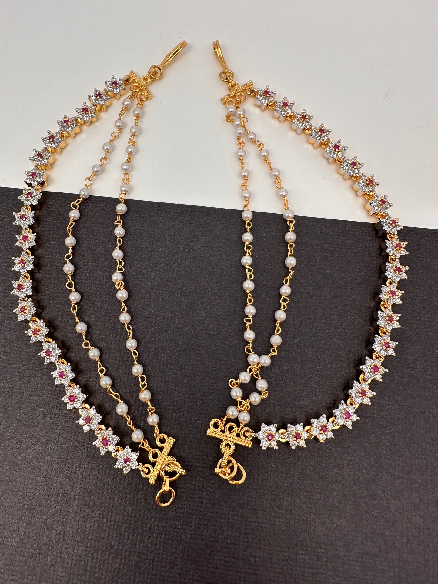 AD Red Stone Earchain