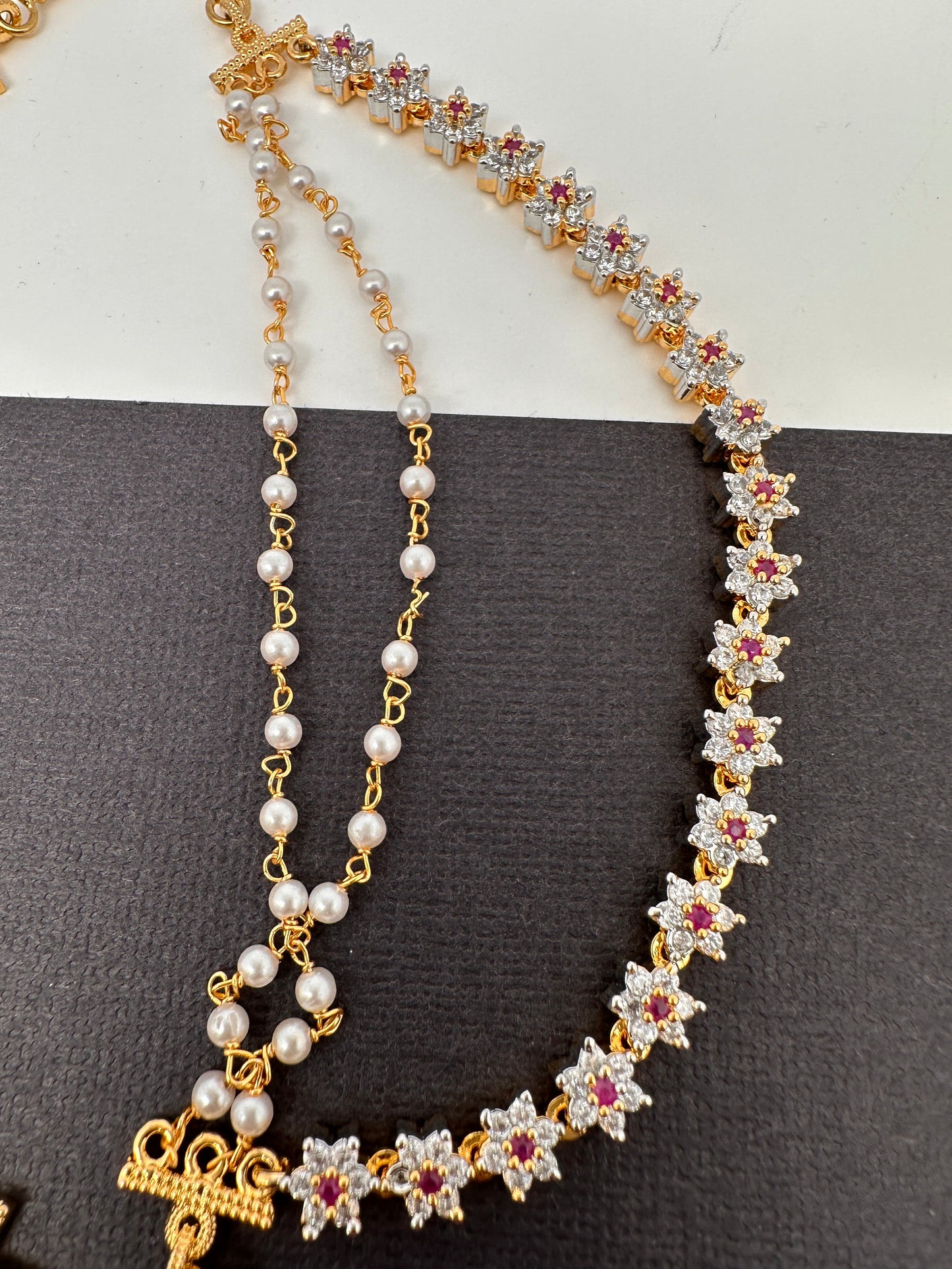 AD Red Stone Earchain