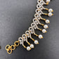 American Diamonds Pearls Earchain