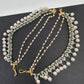 American Diamonds Emerald Green Pearls Earchain