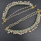 American Diamonds Ruby Emerald Pearls Earchain