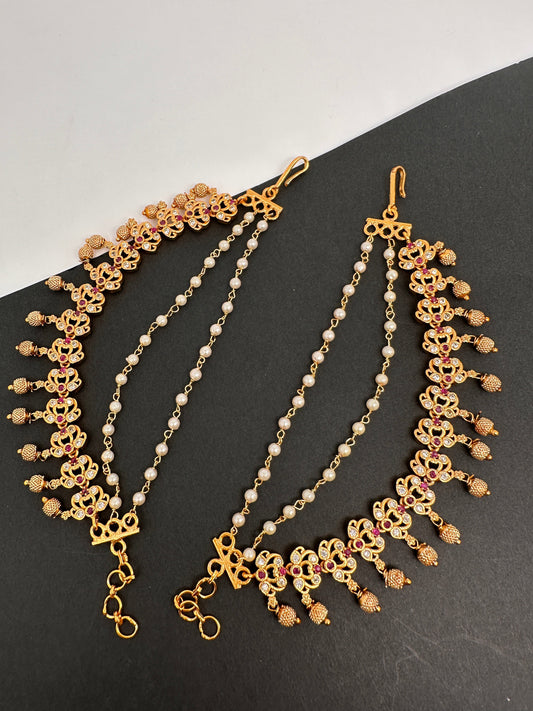 Matte CZ Multi stone EarChain