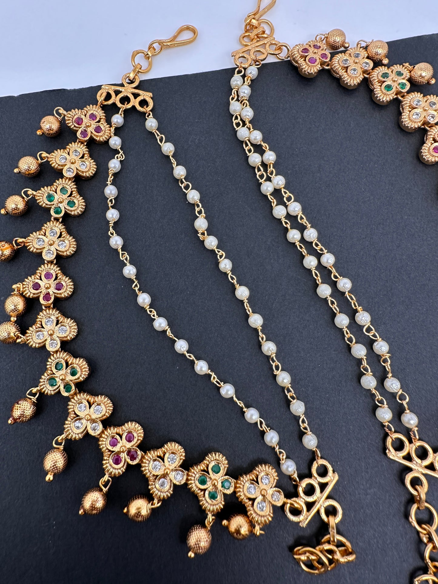 Matte CZ Multi stone EarChain