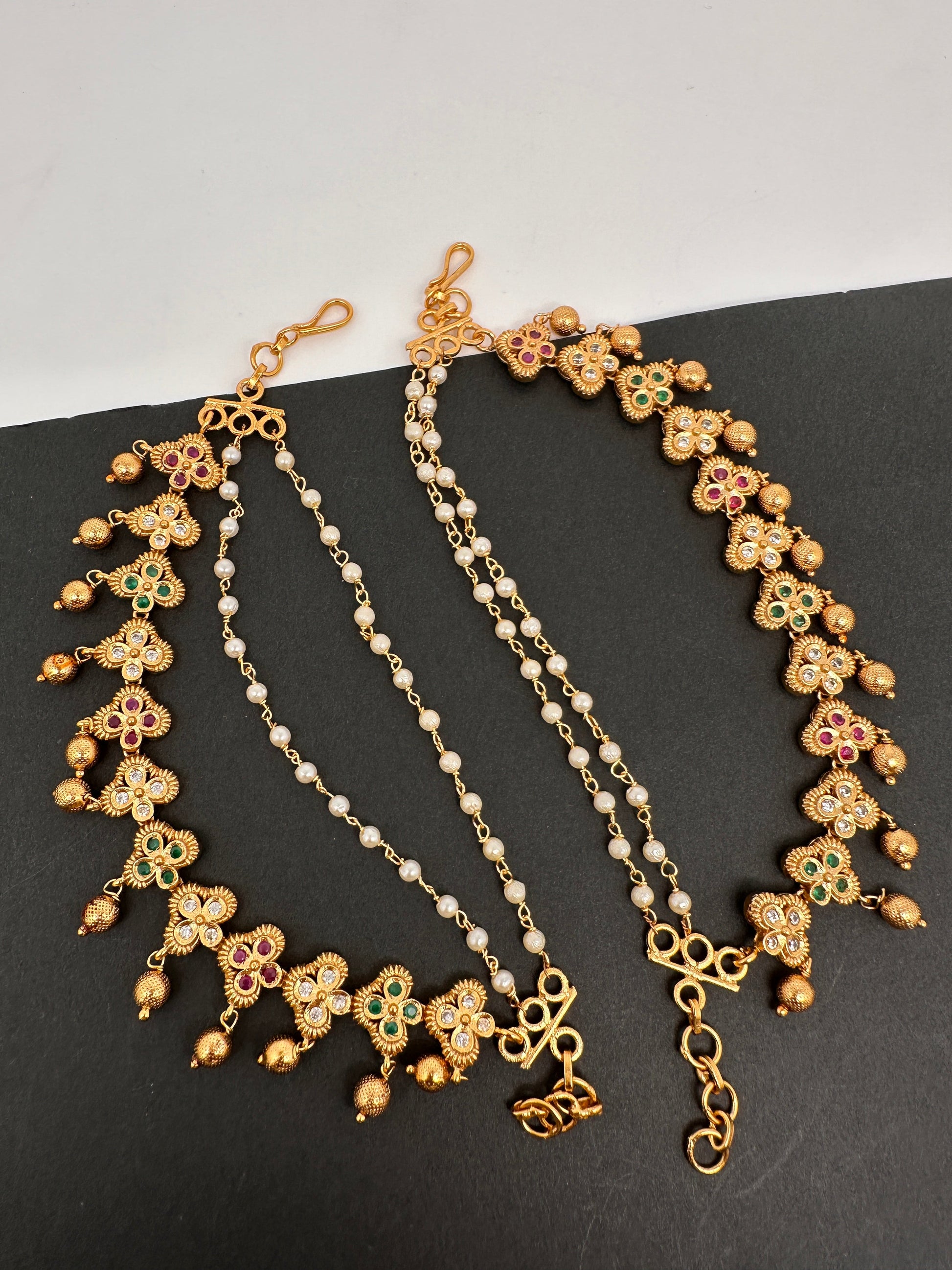 Matte CZ Multi stone EarChain