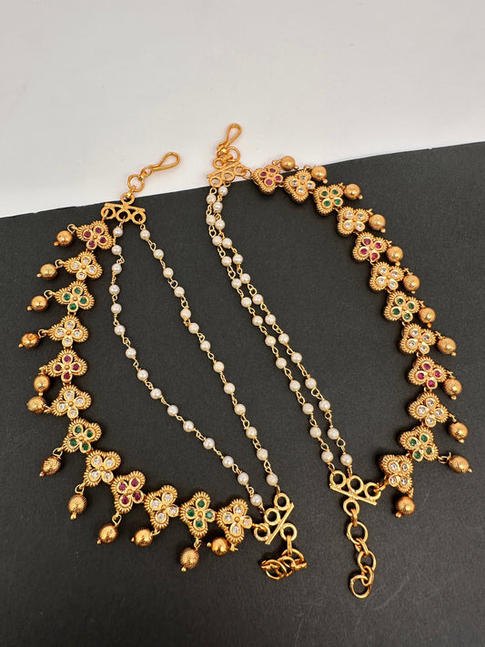 Matte CZ Multi stone EarChain