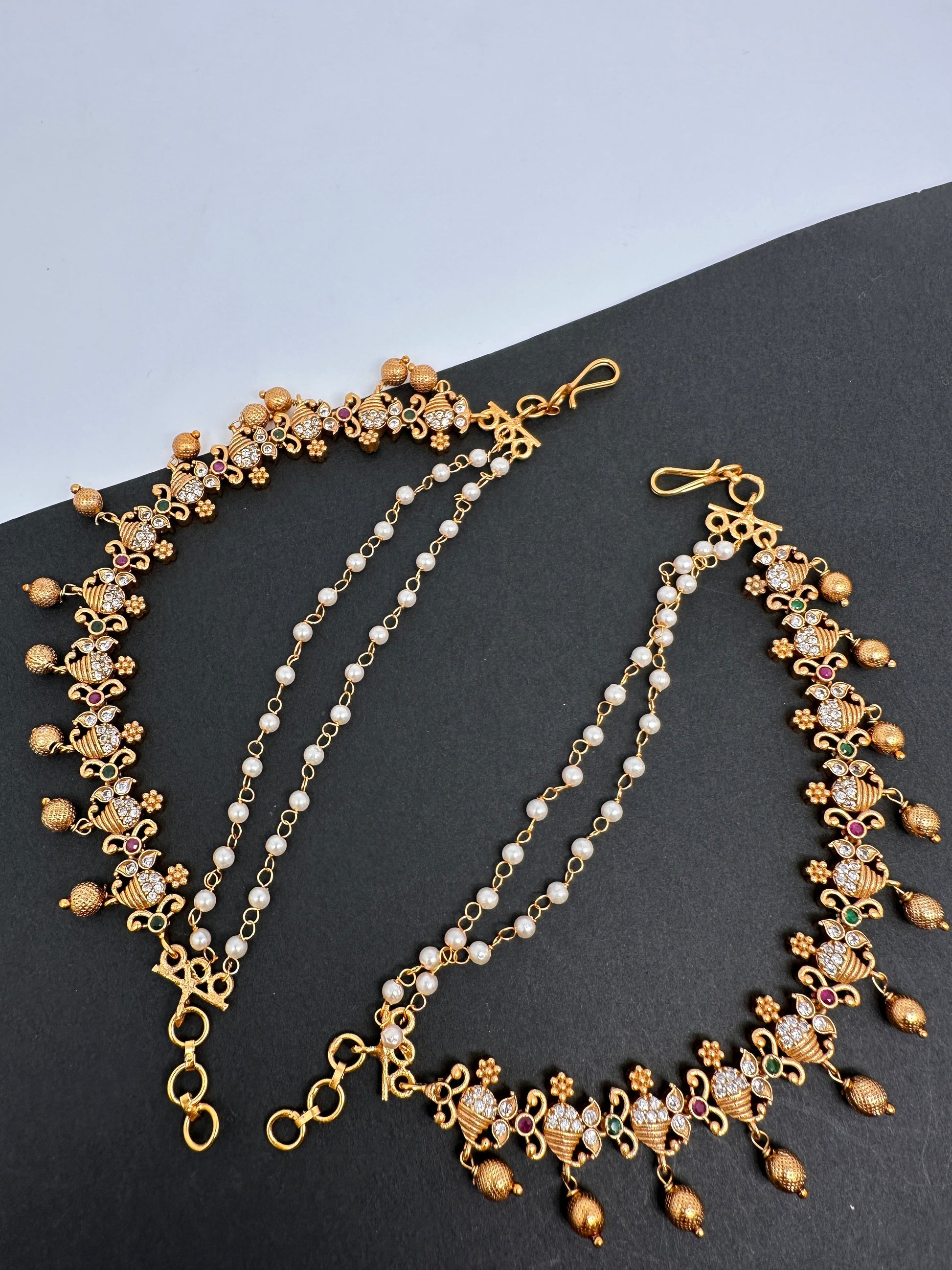 Matte CZ Multi stone EarChain