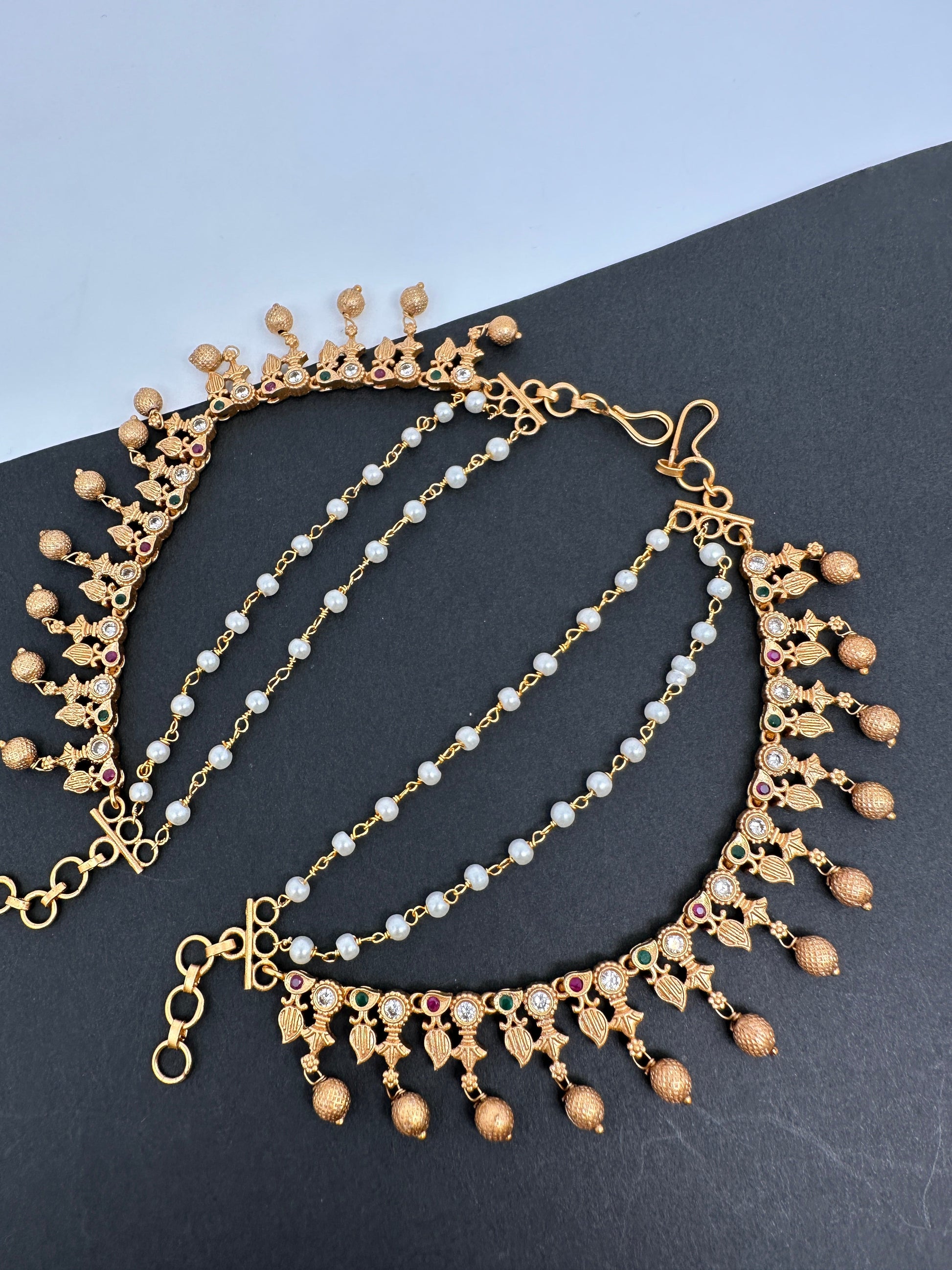 Matte CZ Multi stone EarChain