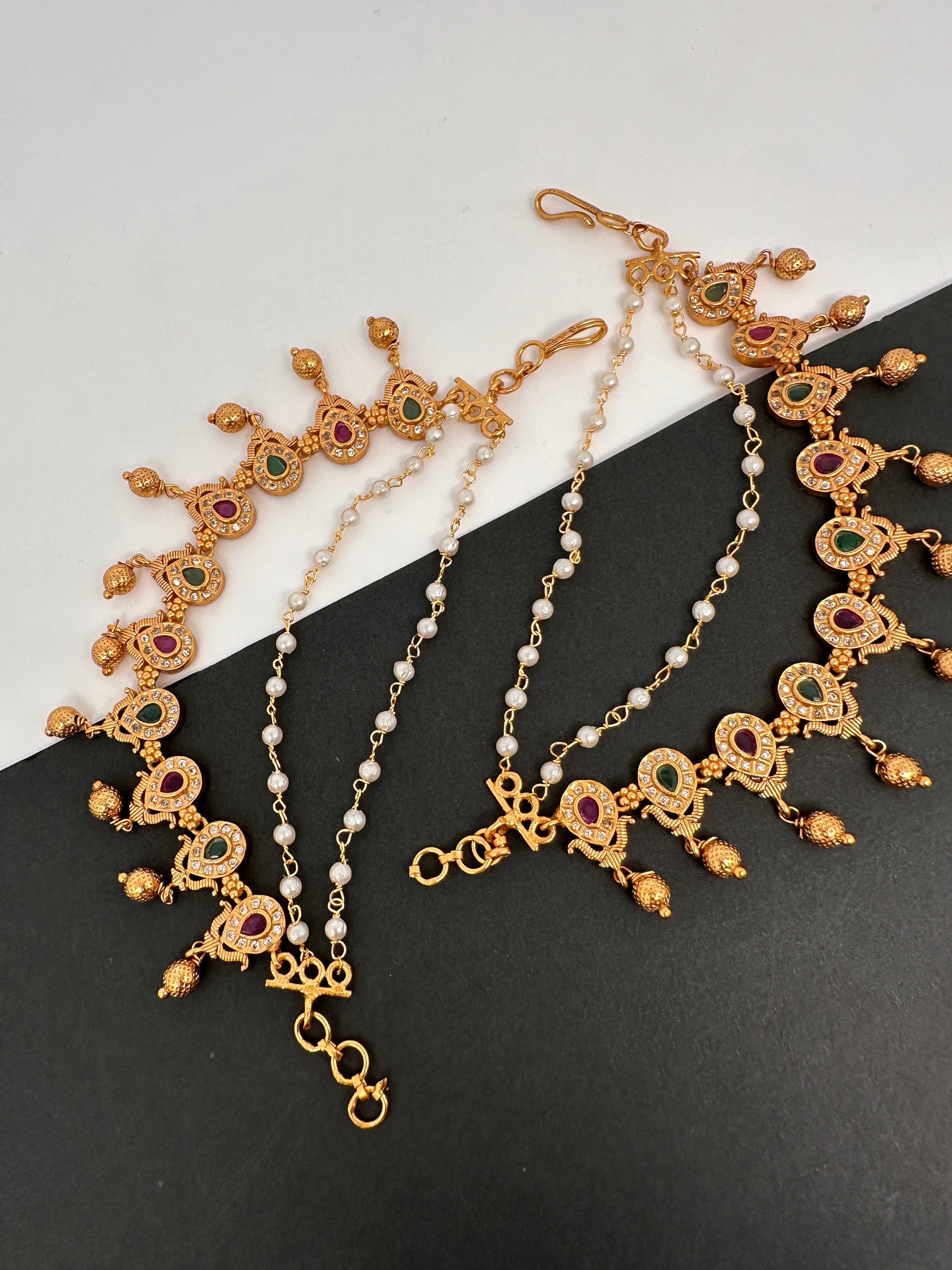 Matte CZ Multi stone EarChain