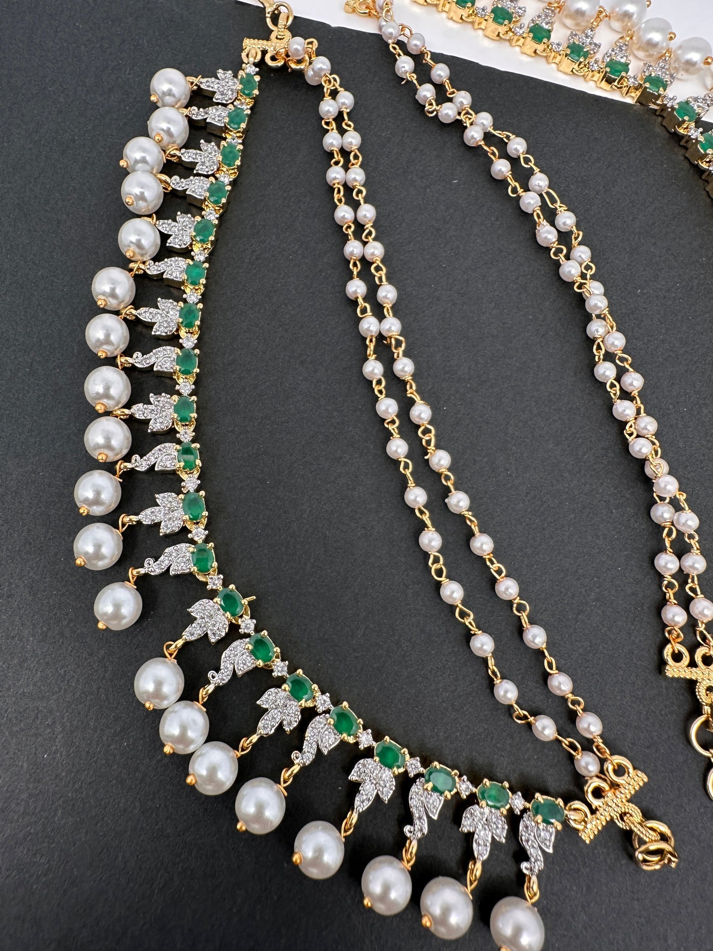 AD Green Stone Earchain
