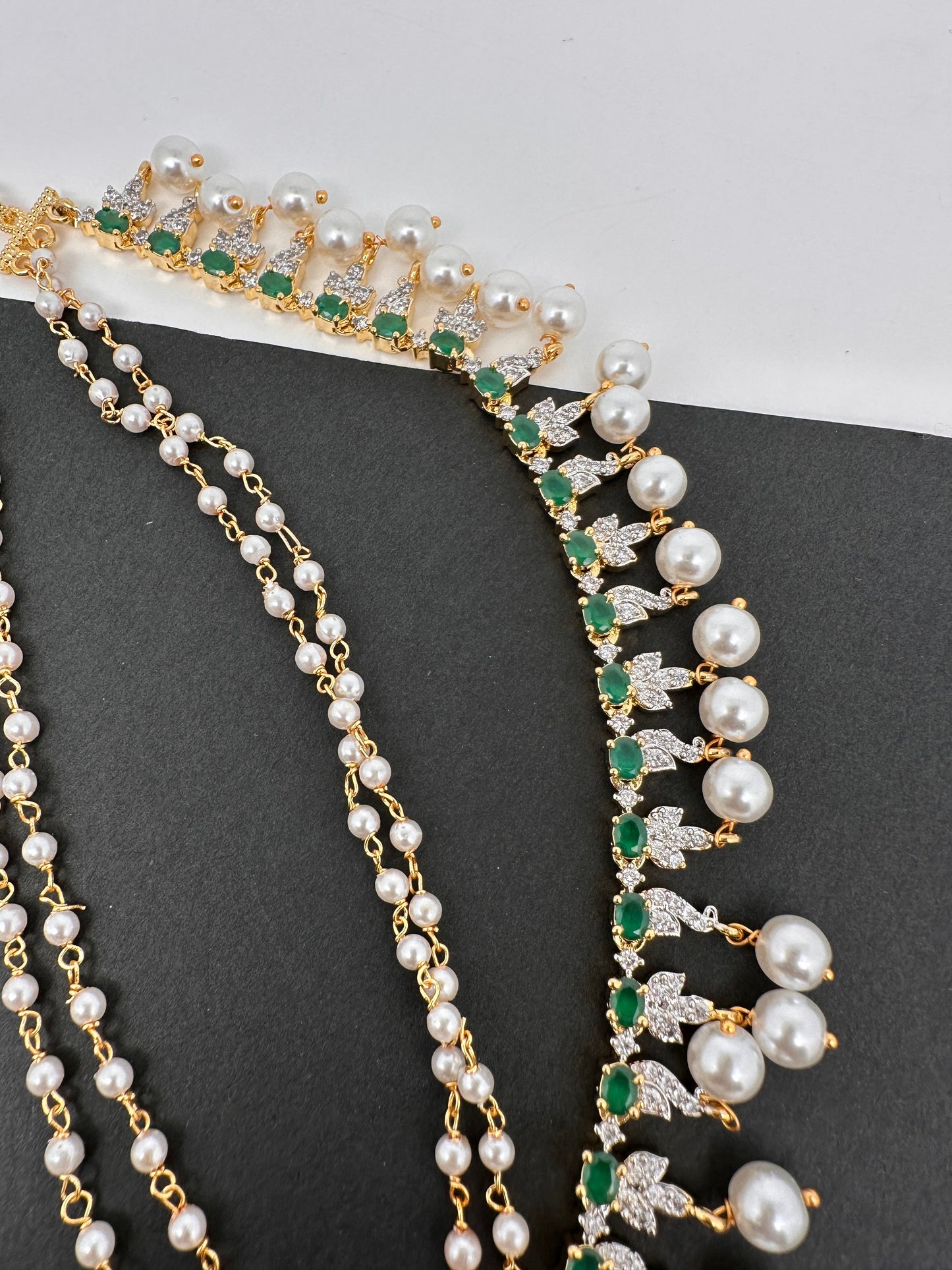 AD Green Stone Earchain
