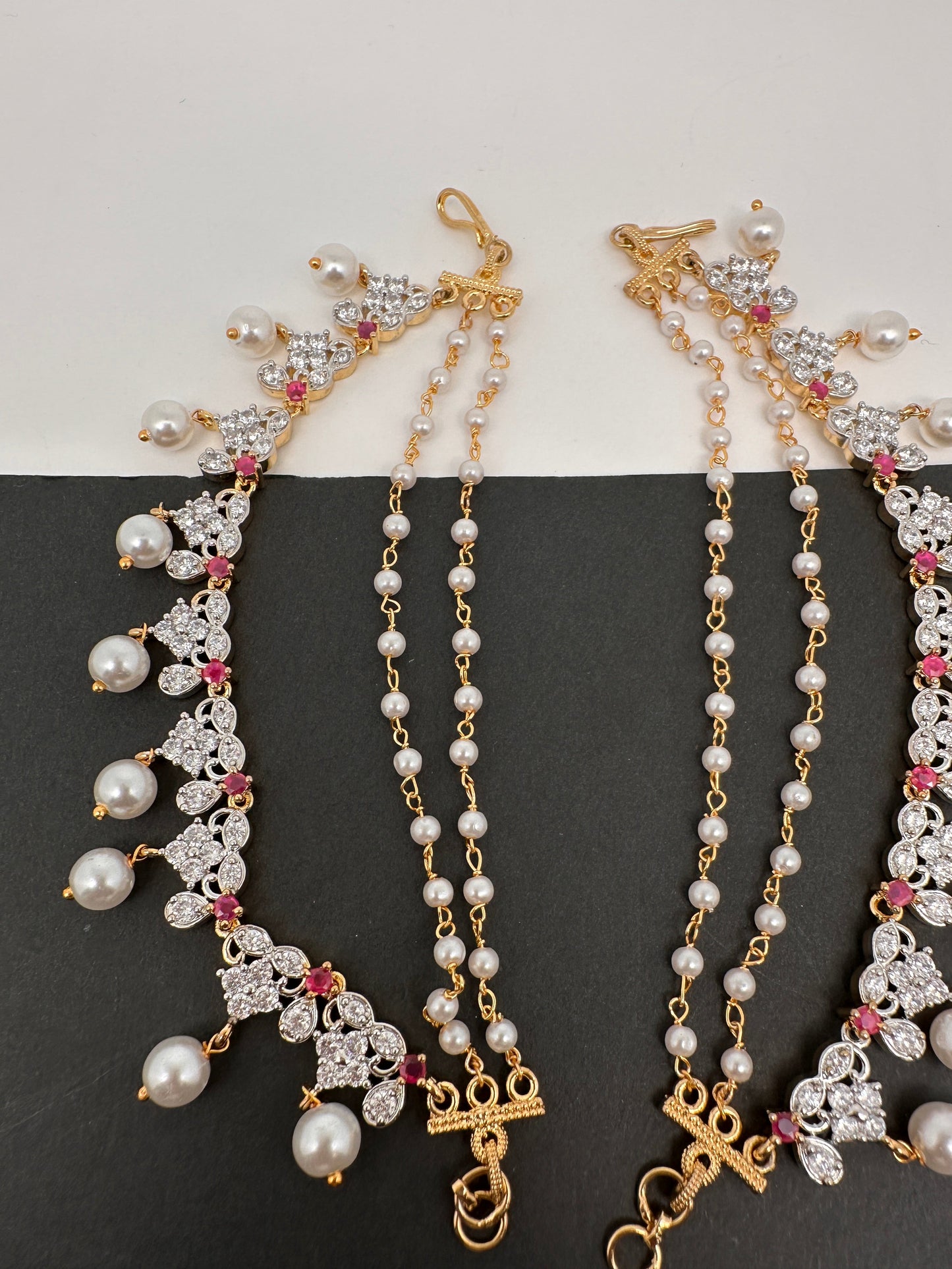 AD Ruby Red Stone Earchain