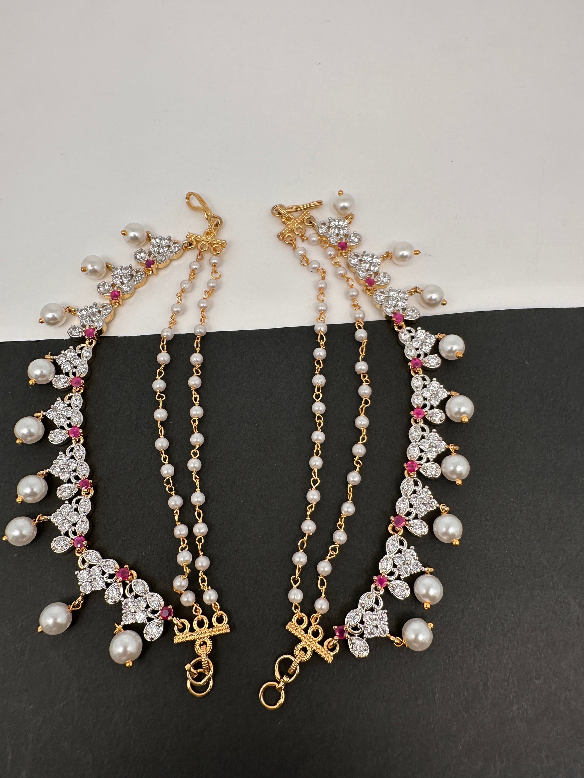 AD Ruby Red Stone Earchain