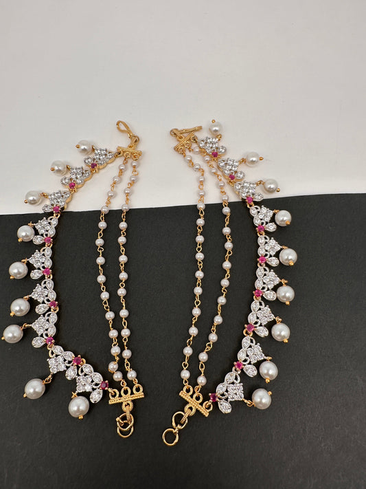 AD Ruby Red Stone Earchain