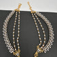 American Diamonds Pearls Earchain