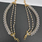 American Diamonds Pearls Earchain