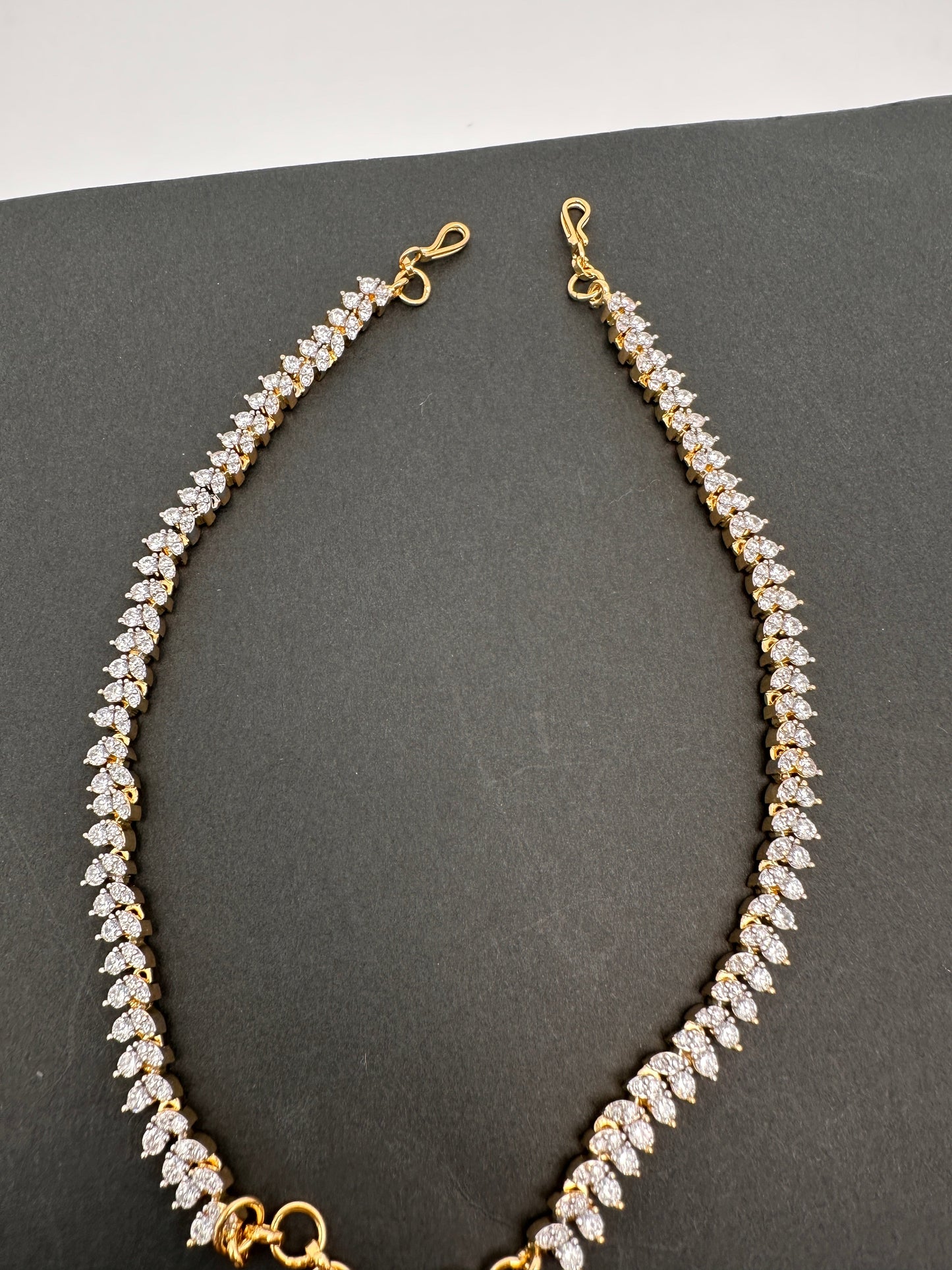 American Diamonds Jhumka Earchain
