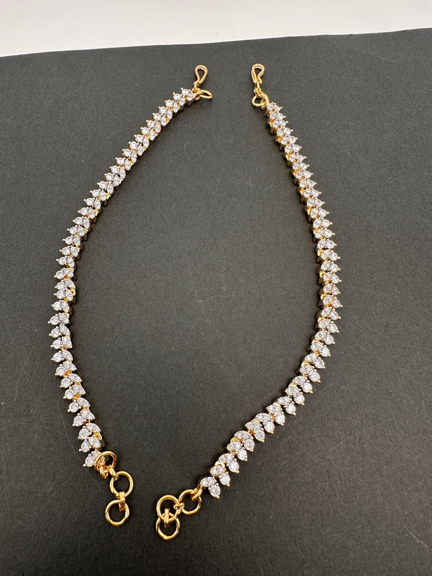 American Diamonds Jhumka Earchain