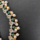American Diamonds Emerald Ruby Earchain