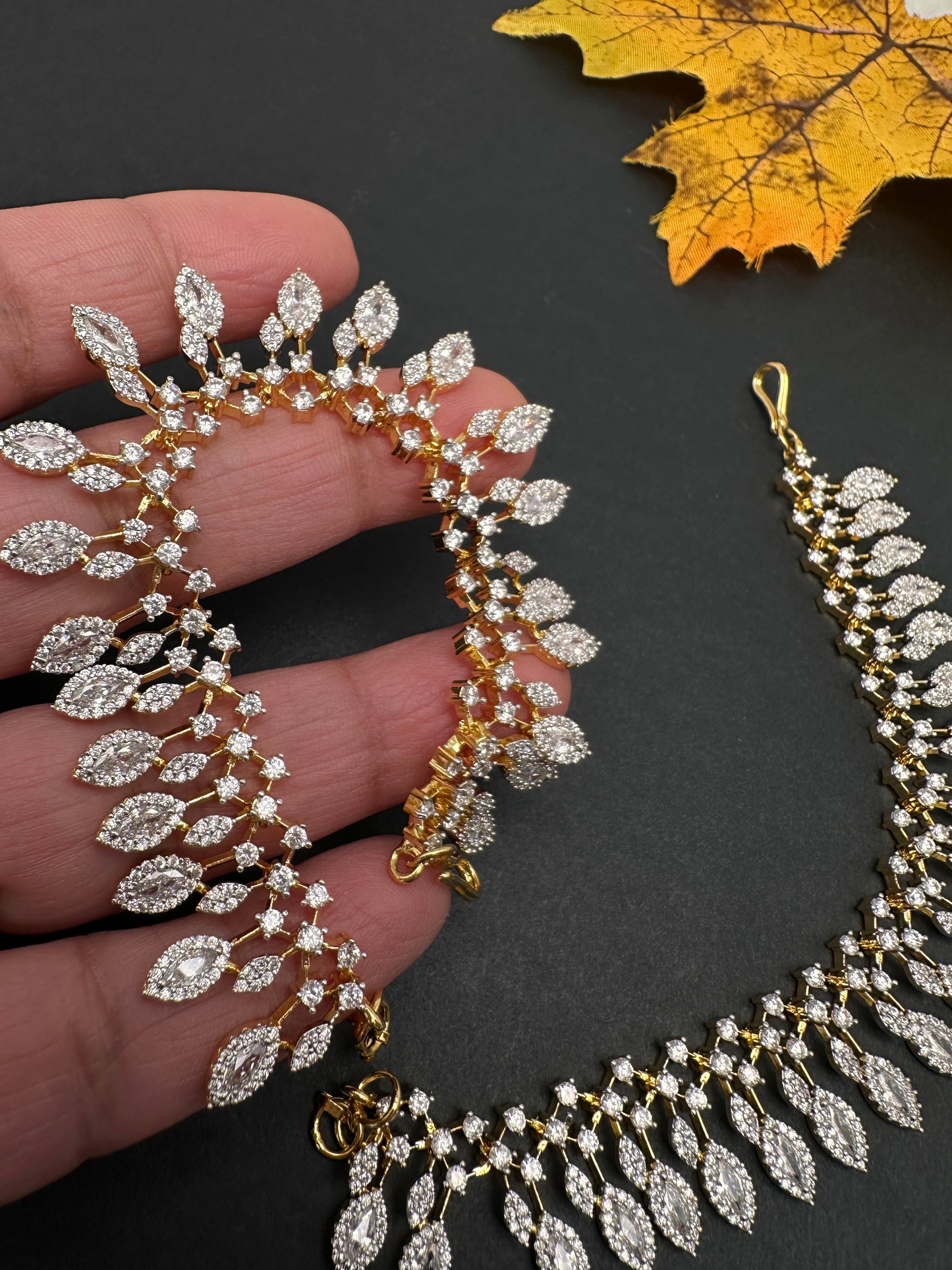 American Diamonds Champasawaralu Earchain - 