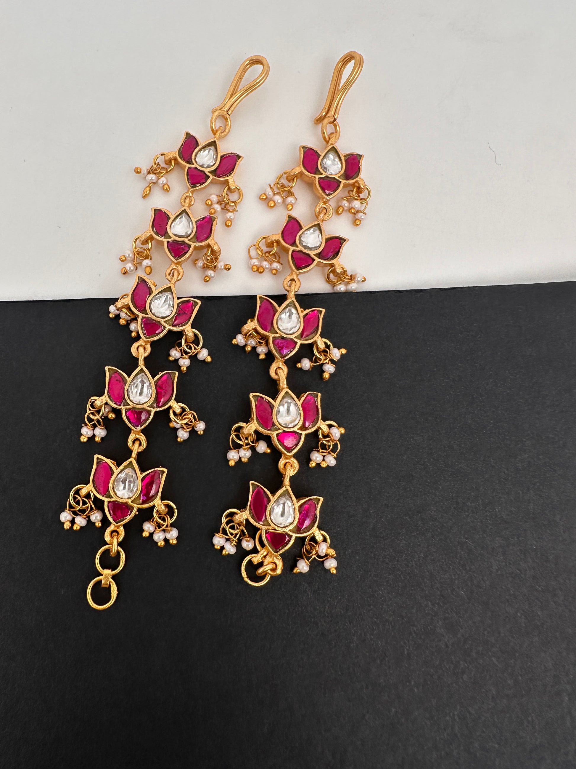 Jadau Kundan Matilu Earchain - 