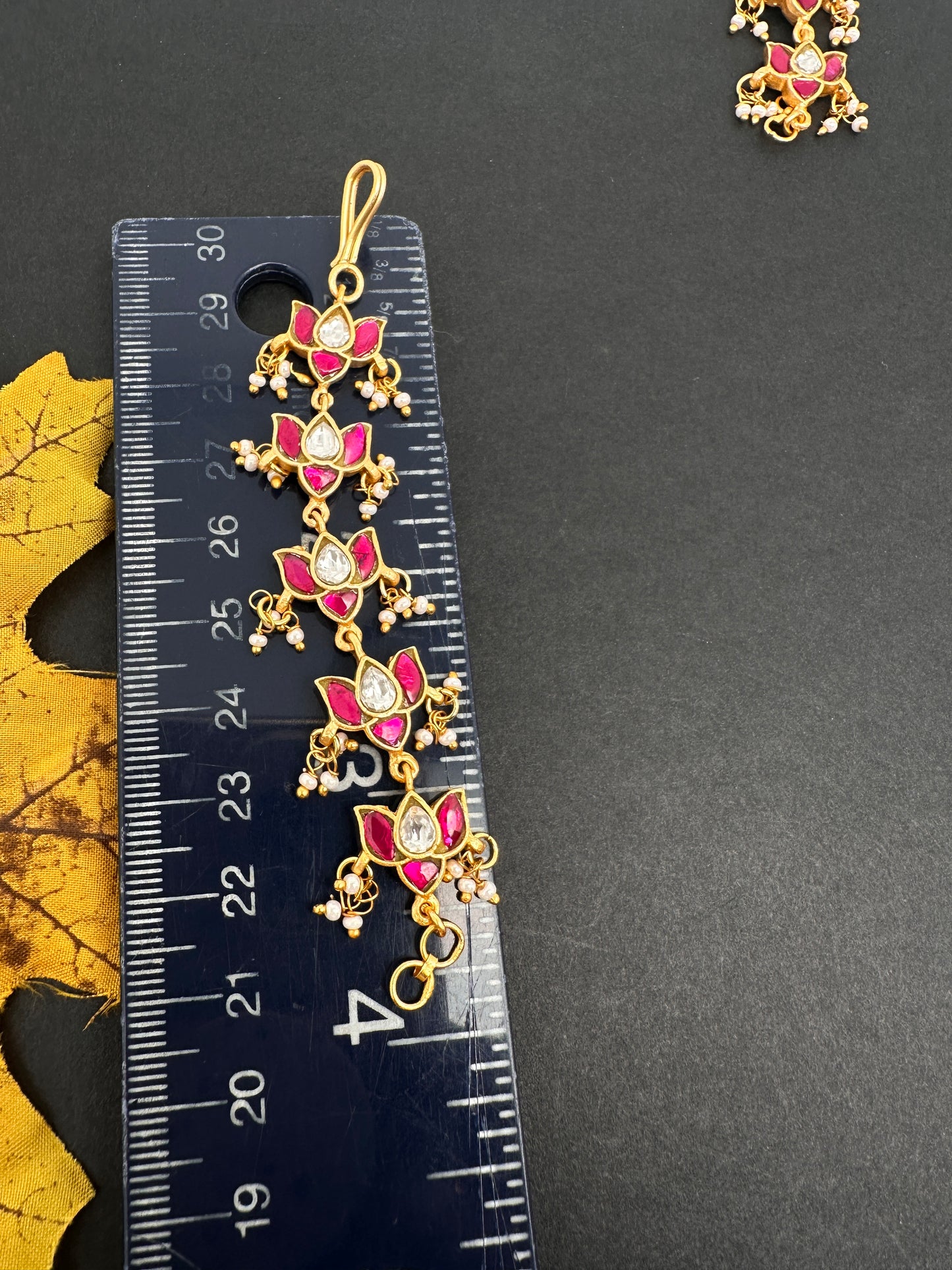 Jadau Kundan Matilu Earchain - 
