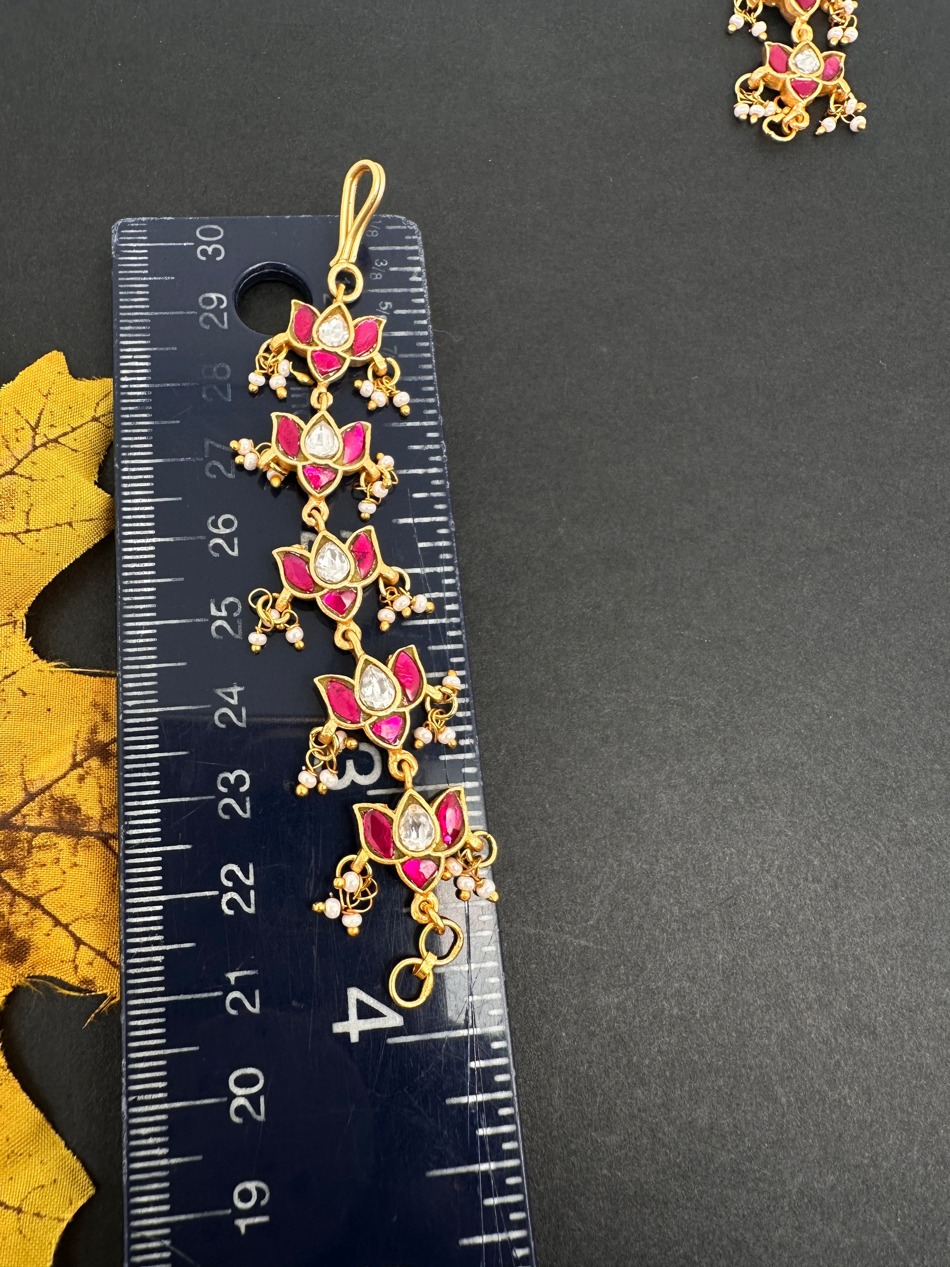 Jadau Kundan Matilu Earchain - 