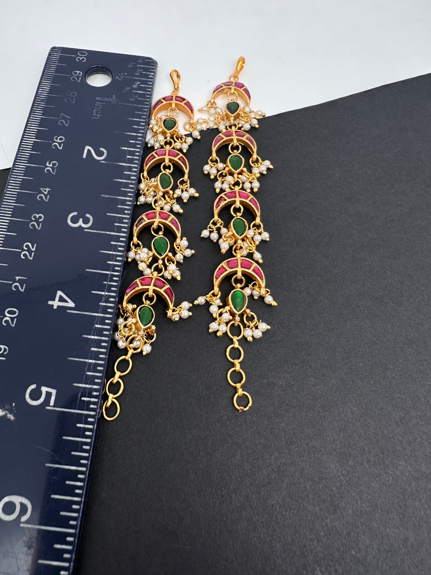 Jadau Kundan Matilu Earchain - 