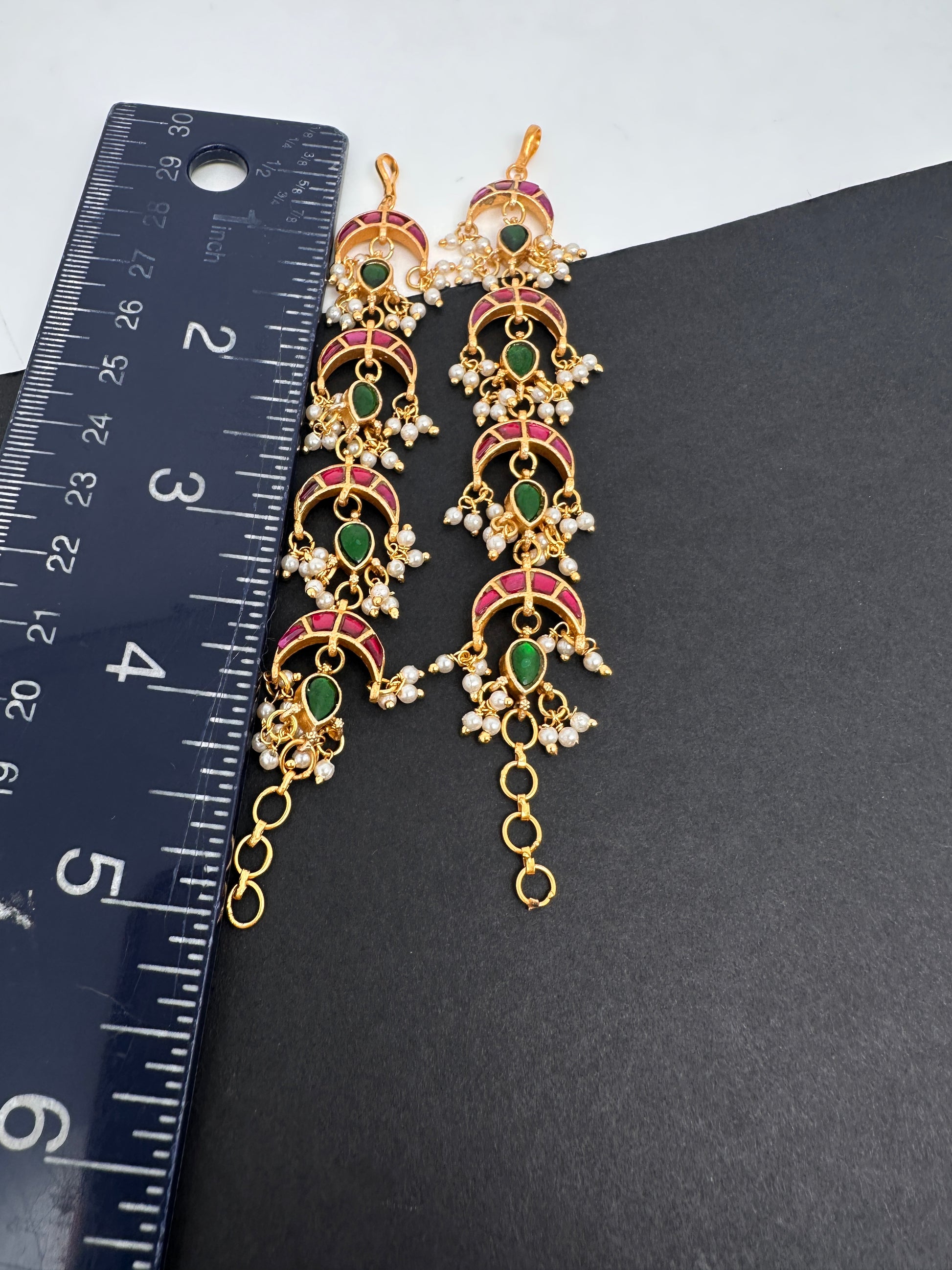 Jadau Kundan Matilu Earchain - 