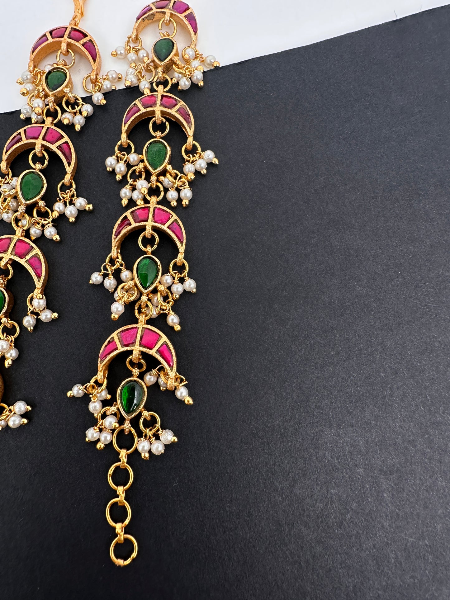 Jadau Kundan Matilu Earchain - 