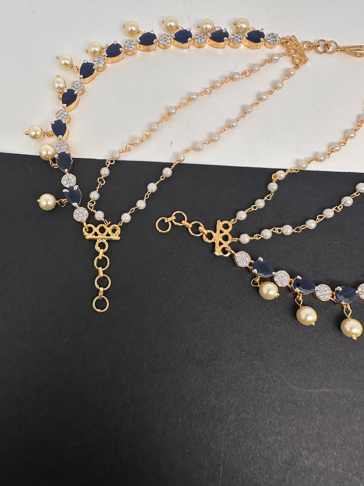 AD Color Stone Ear Chain - EC000150