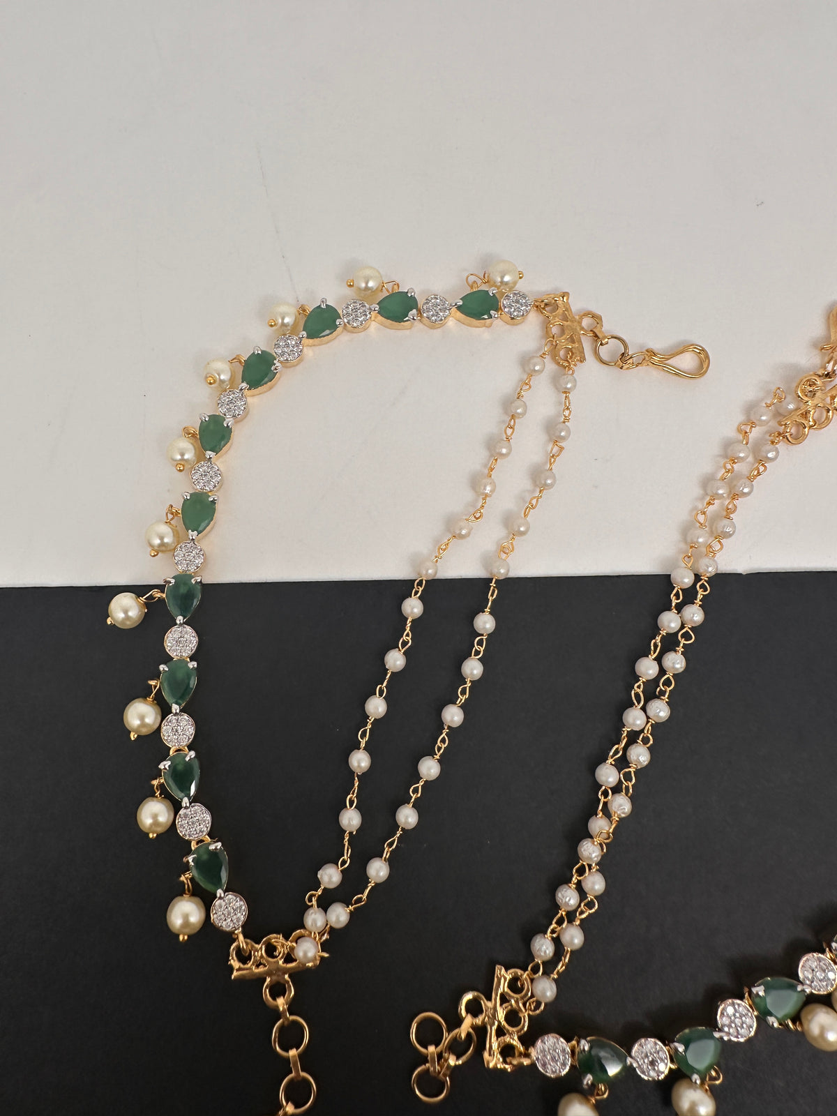 AD Color Stone Ear Chain - EC000150