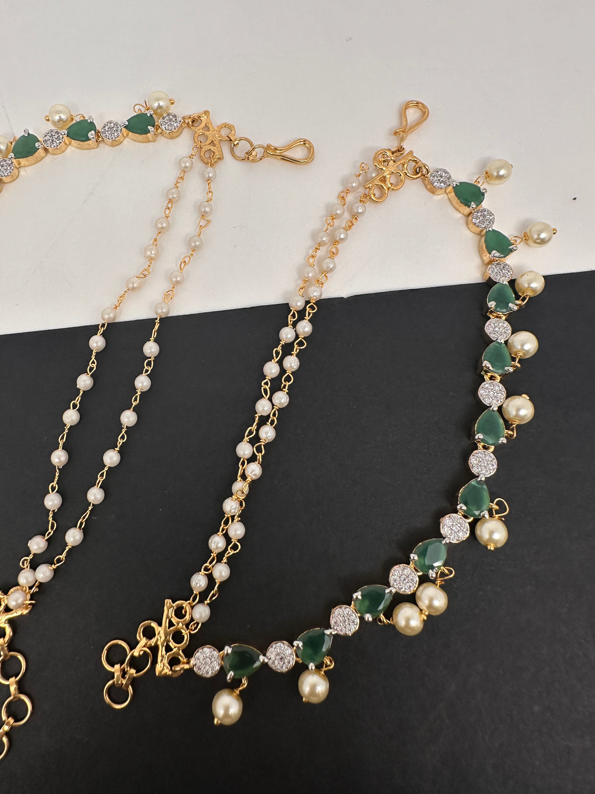 AD Color Stone Ear Chain - EC000150