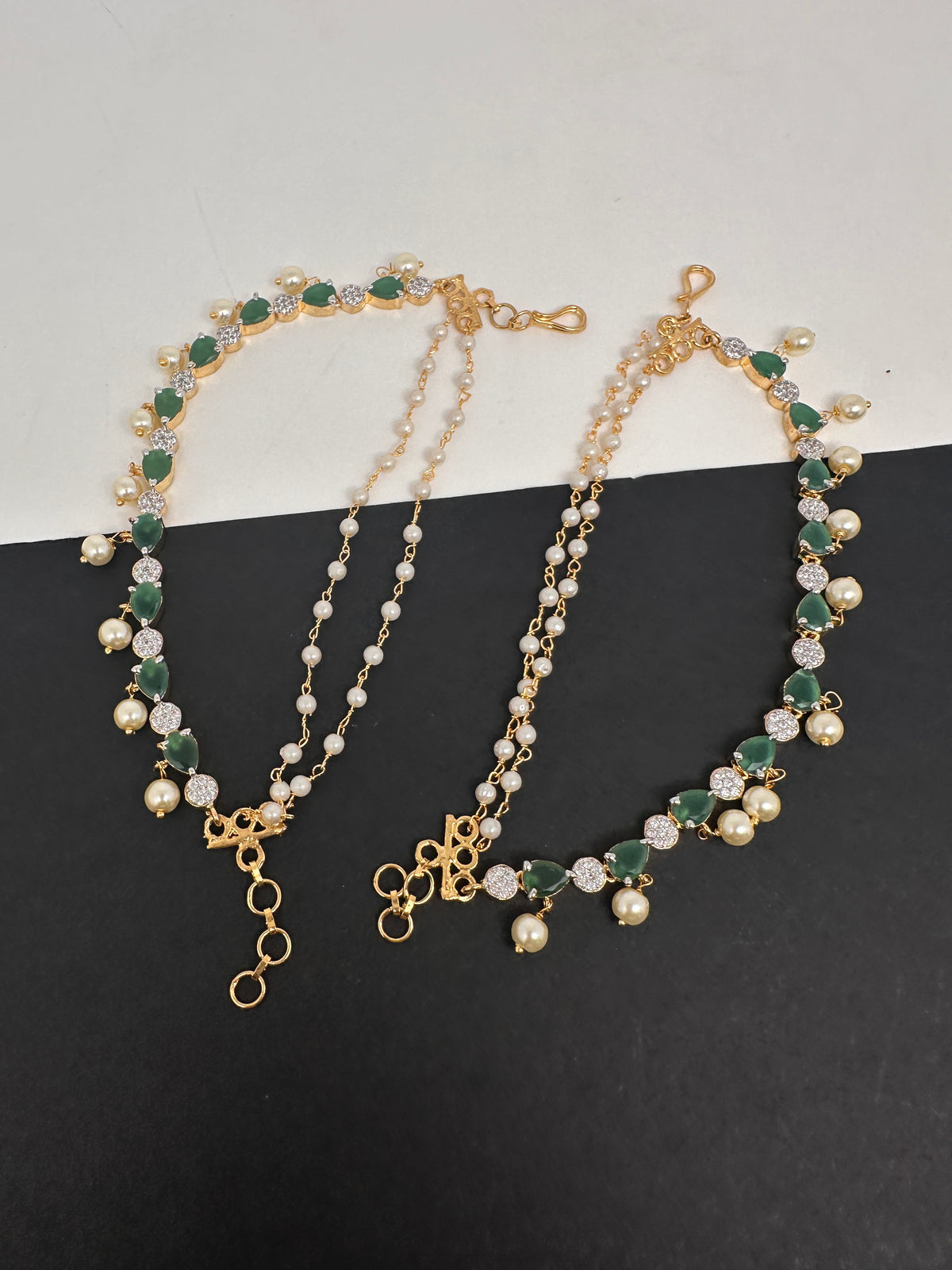 AD Color Stone Ear Chain - EC000150
