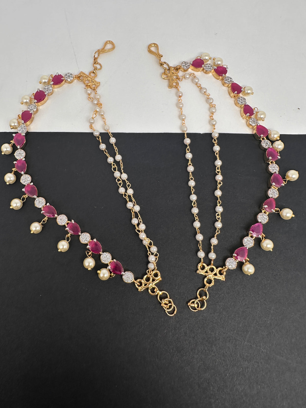 AD Color Stone Ear Chain - EC000150