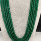 Green Emerald Real Beads Mala Necklace